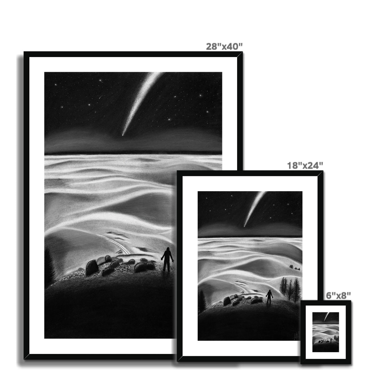 Sternschnuppe Framed & Mounted Print