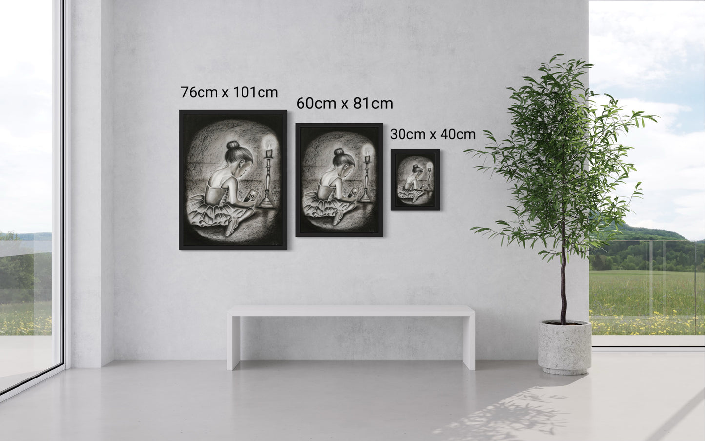 Framed Canvas | Longing parents