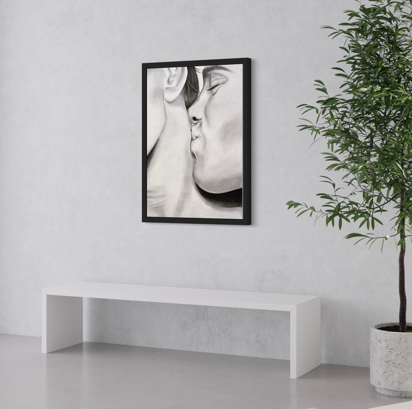 Framed Canvas | Kiss