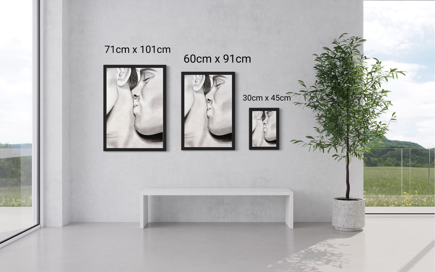 Framed Canvas | Kiss