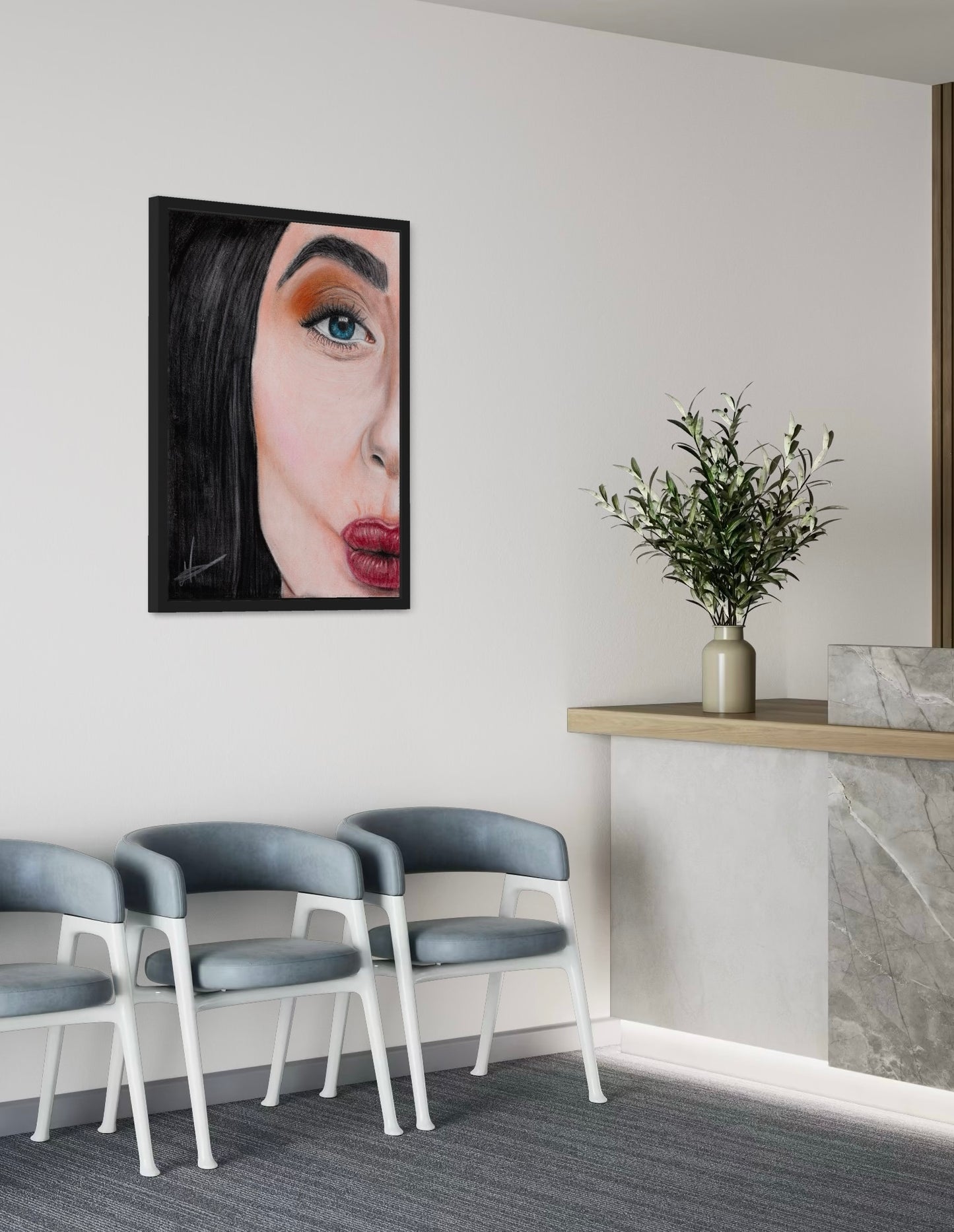 Framed Canvas | Kiss Kiss