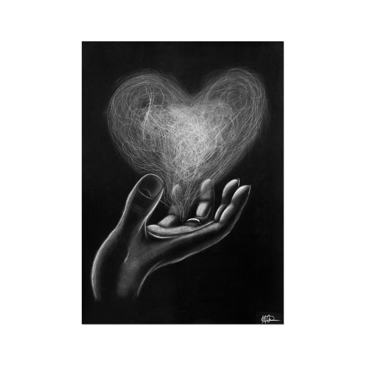 Hahnemühle German Etching Print | Love in hands