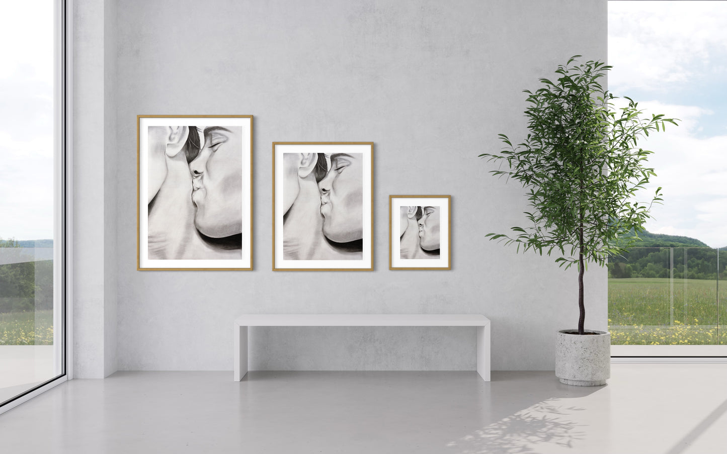 Framed & Mounted Print | Kiss