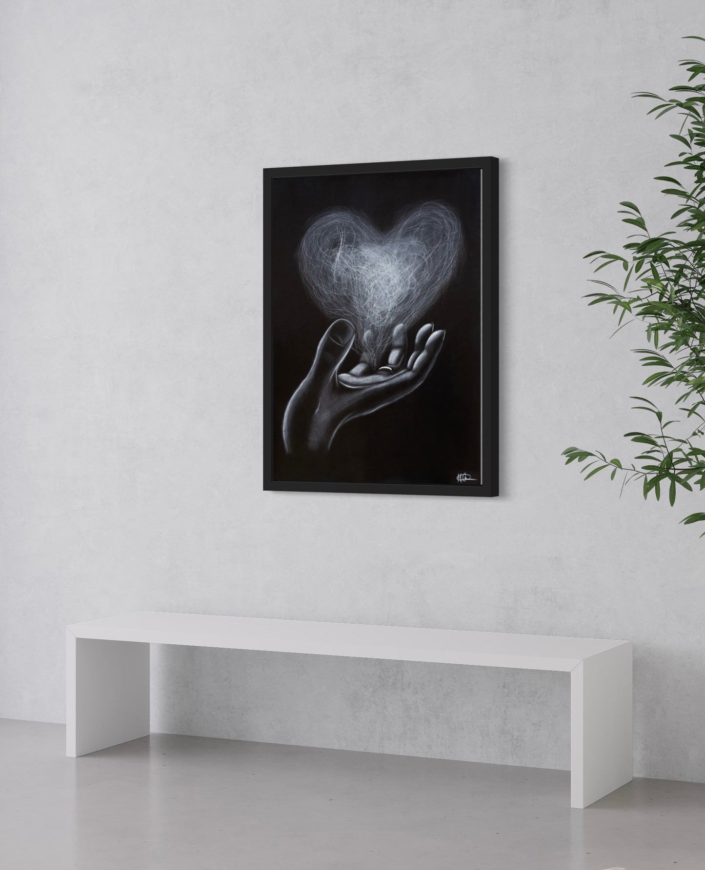 Framed Canvas | Love in hands