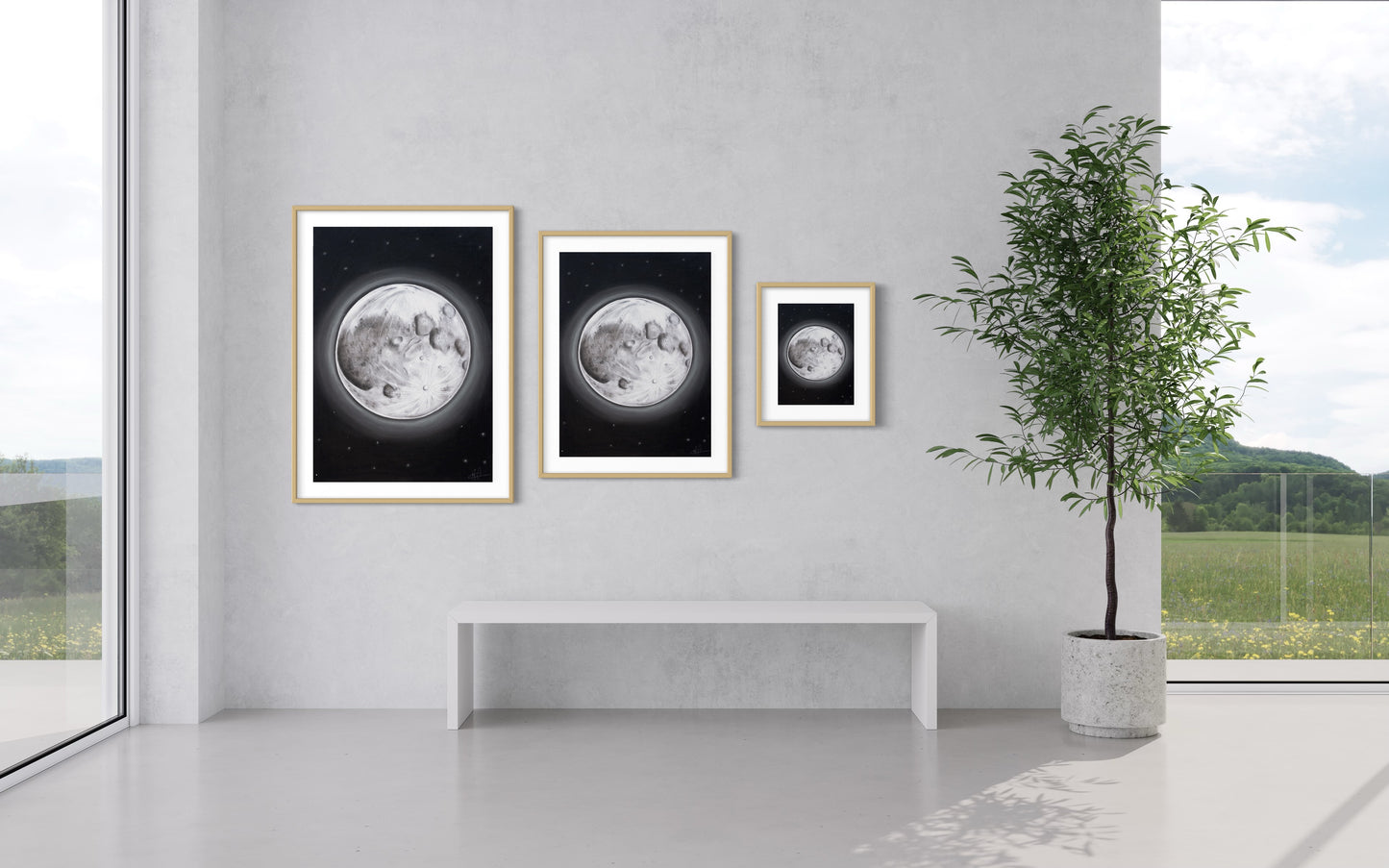 Framed & Mounted Print | Moon