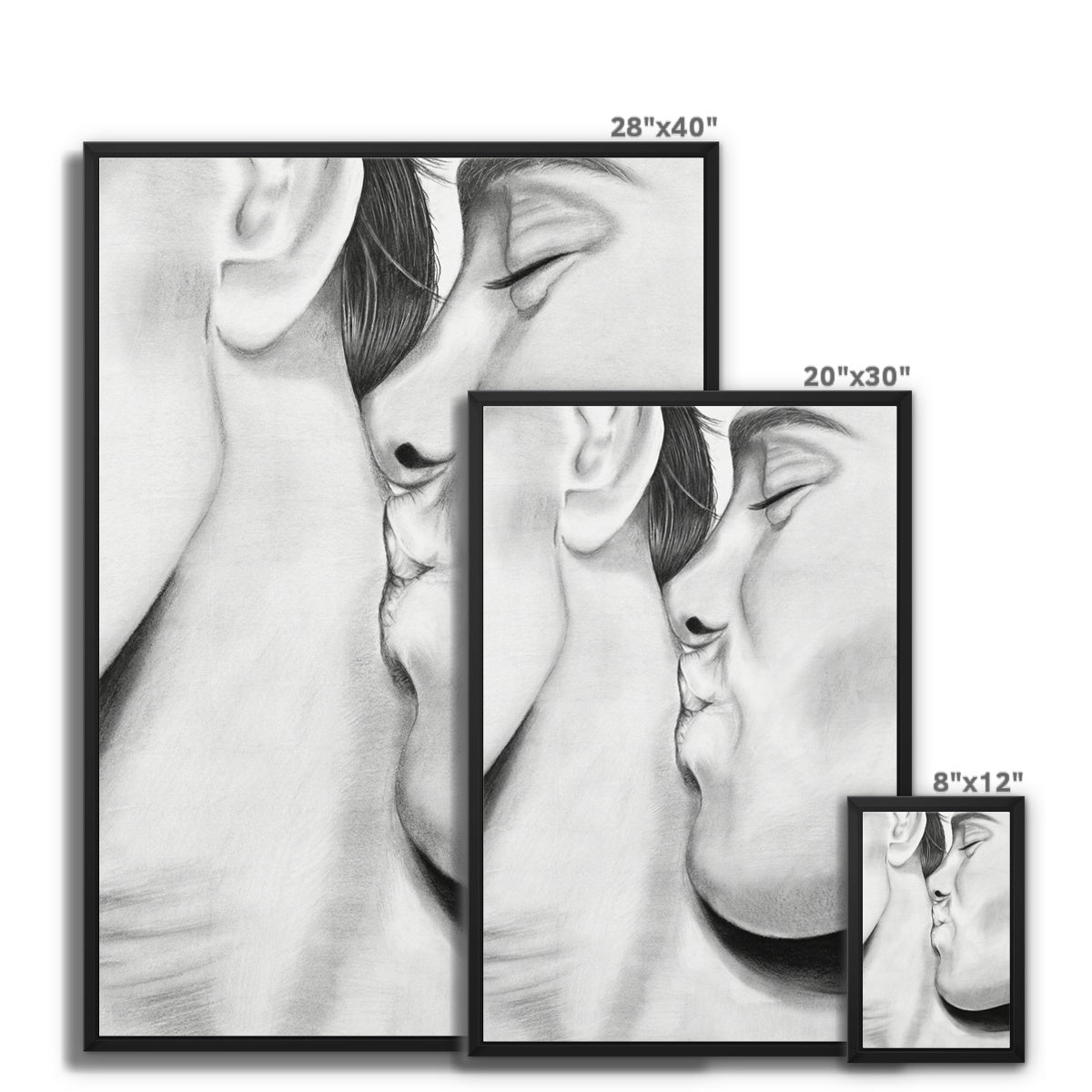 Framed Canvas | Kiss 