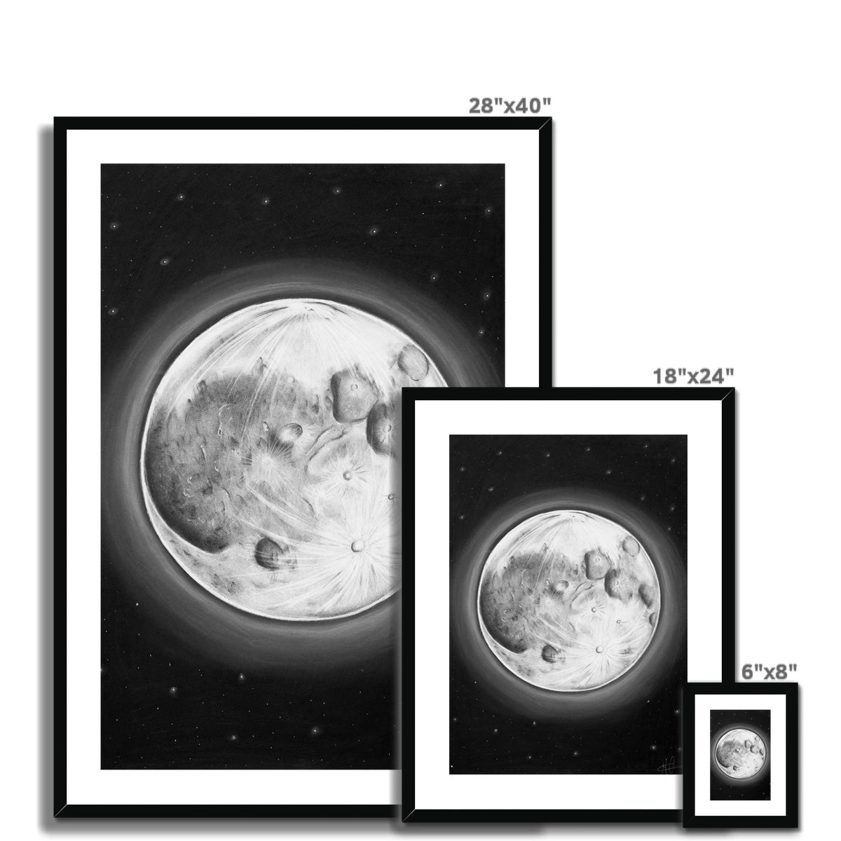 Framed & Mounted Print | Moon