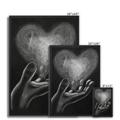 Framed Canvas | Love in hands