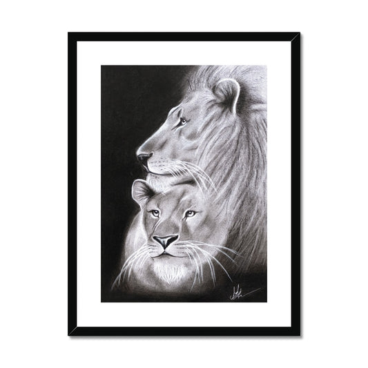 Framed & Mounted Print | Lion