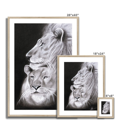 Framed & Mounted Print | Lion