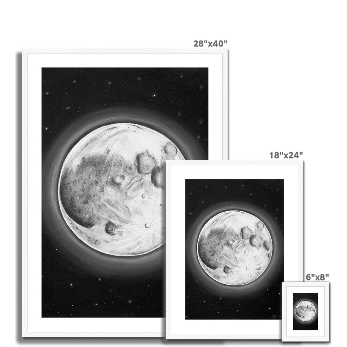 Framed & Mounted Print | Moon