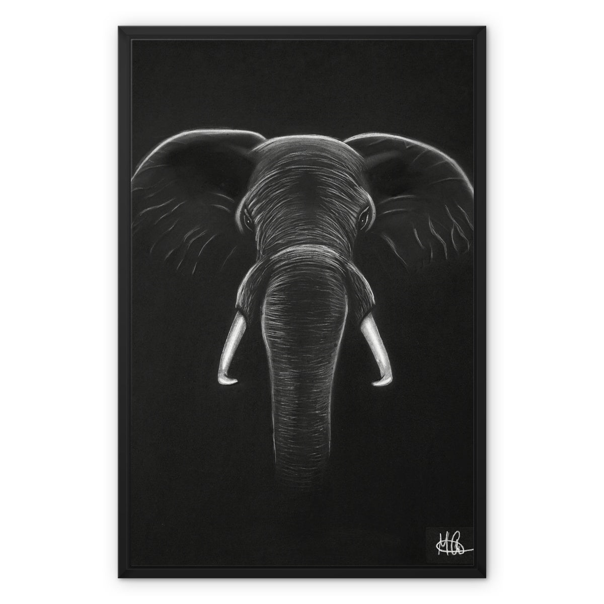 Framed Canvas | Elephant